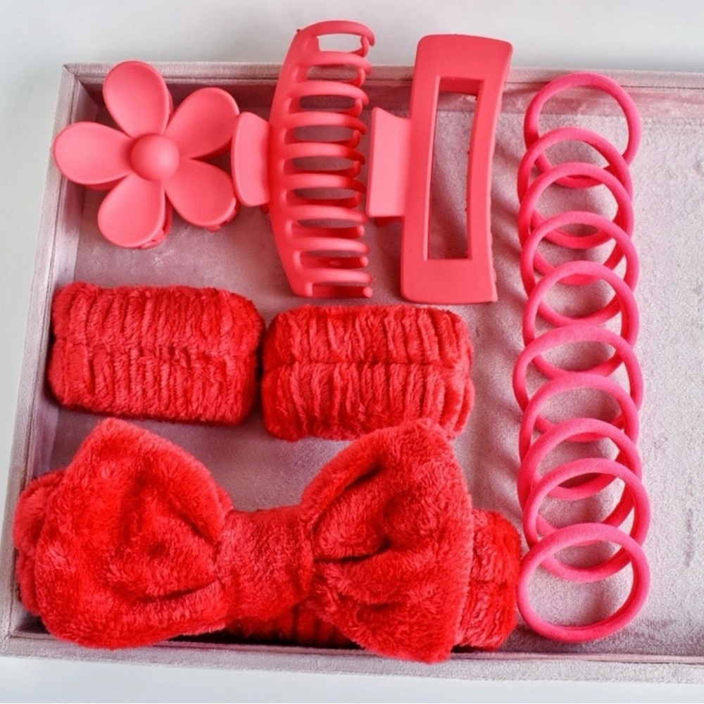 Hair Accessory Set - Red